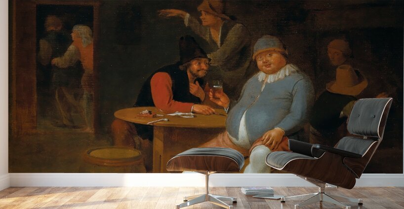 A Tavern Interior With Peasants by Pieter Harmensz. Verelst [1618–1668] Wall Murals