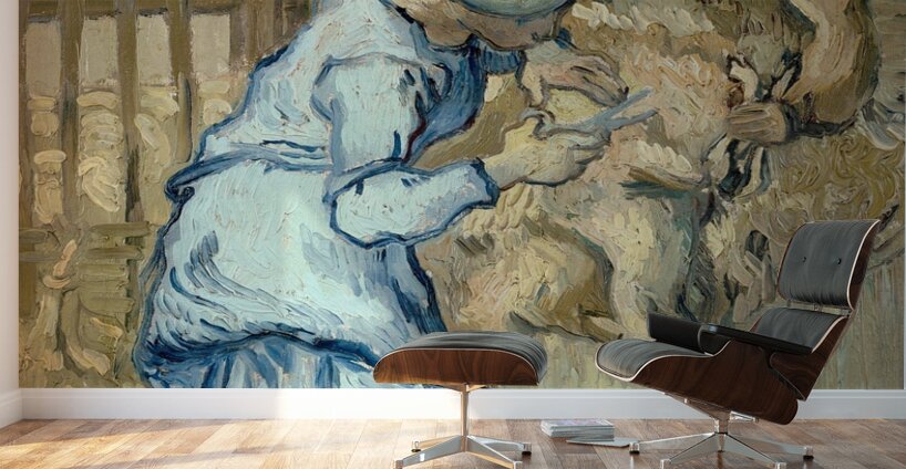 The Sheep–Shearer [After Millet] by Vincent van Gogh [1853–1890] Wall Murals