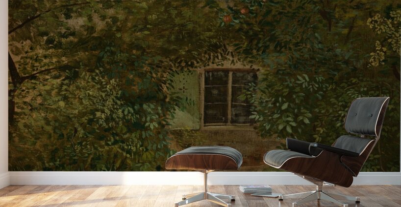 Garten eines Landhauses mit Giesskanne und Rechen [ca 1890] by Hans Thoma [1839–1924] Wall Murals