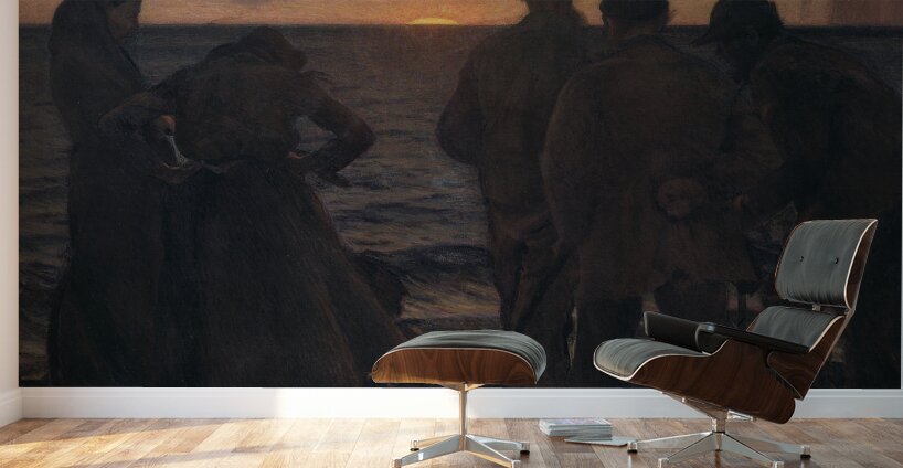 The Old People by the Beach [1903] by Richard Bergh [1858–1919] Wall Murals