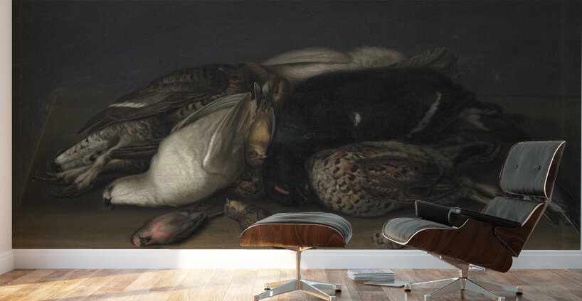 Wildfowl On A Wooden Table [1648–1681] by Jacob Biltius [1633–1681] Wall Murals