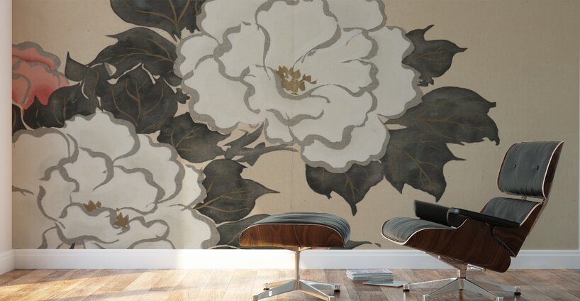 Peonies [Fukamigusa] [1909–1910] by Kamisaka Sekka [1866–1942] Wall Murals