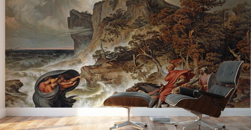 Macbeth and the Witches [1829–1830] by Joseph Anton Koch [1768–1839] Wall Murals