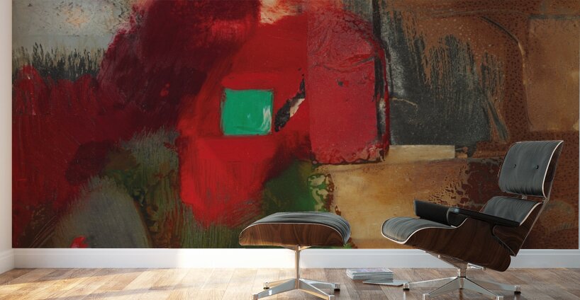 Grünviereck [1921] by Kurt Schwitters [1887–1948] Wall Murals