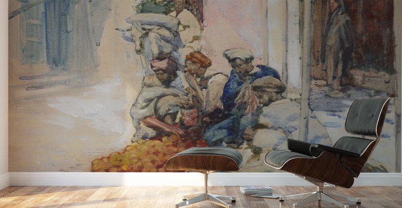 The orange sellers. Tangiers [1905] by Frances Hodgkins [New Zealander. 1869–1947] Wall Murals