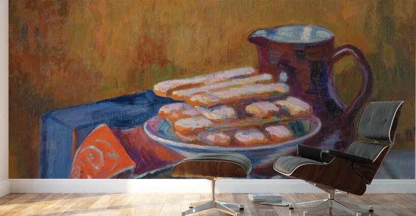 Nature Morte Aux Biscuits [circa 1910] by Armand Guillaumin [1841–1927] Wall Murals