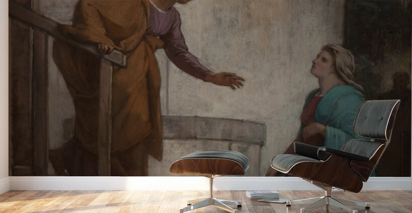 La Visitation [1872] by Jules–Joseph Meynier [1826–1903] Wall Murals