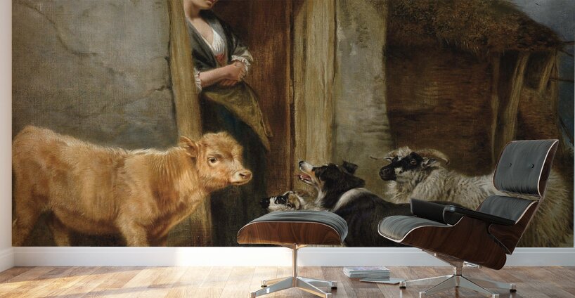 The shepherd’s home by Richard Ansdell [1815–1885] Wall Murals