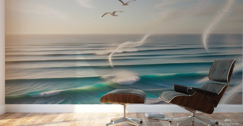 Leonardo Phoenix 09 A serene aerial view of a pic Wall Murals