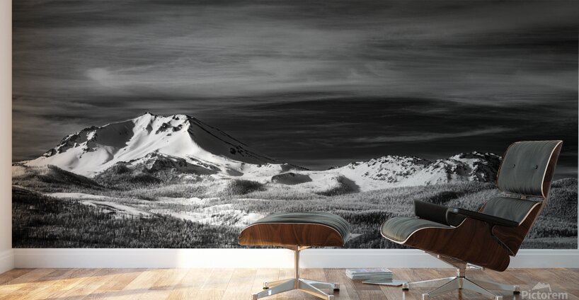 Mount Lassen and Chaos Crags in Invisible Light - Lassen Volcanic National Park Wall Murals