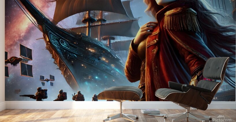  The Intergalactic Pirate Captain Wall Murals