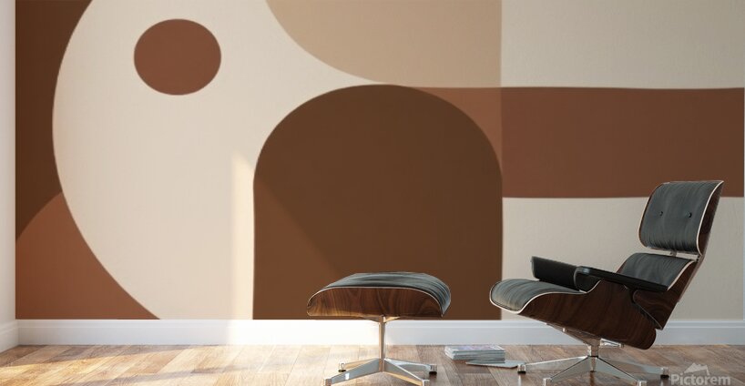 Modern flat design dictates this abstract paintin Wall Murals