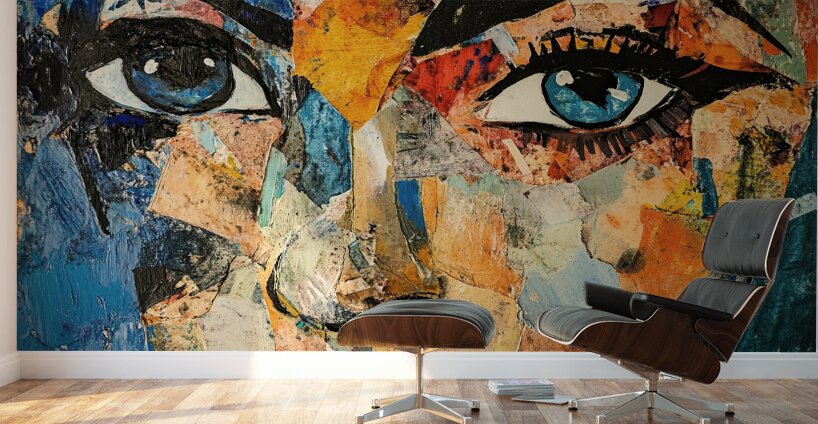 Azure Gaze Collage Y9H2N3 60 Wall Murals
