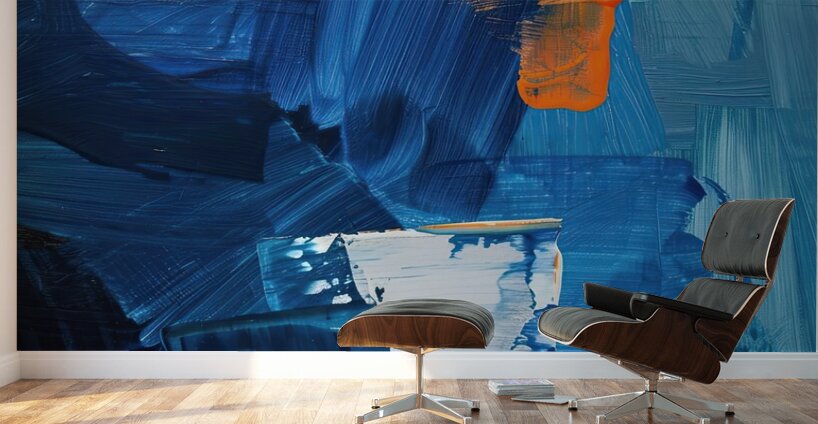 Azure Orange Currents H29PNZ 58 Wall Murals