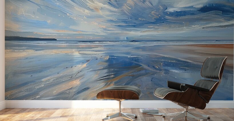 Azure Seascape Glow 2Y9CHJ 55 Wall Murals