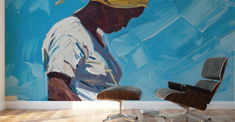 Azure Toil Beneath Sun H3N5P2 65 Wall Murals