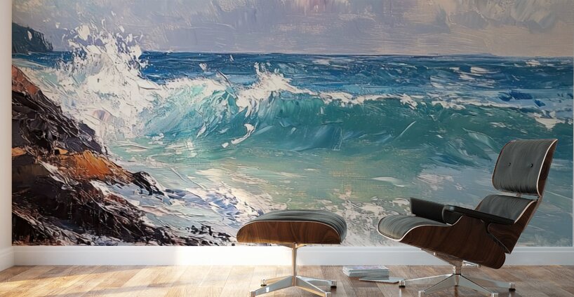 Azure Waves Crashing H29PN 55 Wall Murals