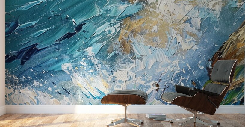 Azure Waves Crashing Y392HN 50 Wall Murals