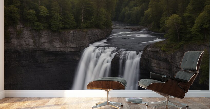 Dusk Sky Forest Falls Wall Murals