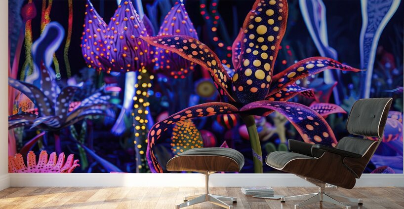 Bioluminescent Flora 9H2N5Z 47 Wall Murals