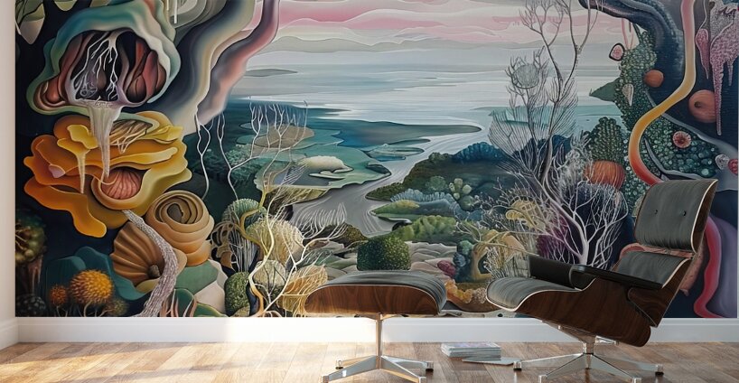Biomorphic Seascape Vision H2N9P2 60 Wall Murals