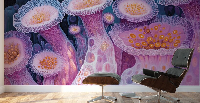 Blooming Coral City 78HNP3 65 Wall Murals