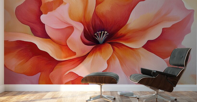 Blooming Coral Heart 2Y9P3H 53 Wall Murals