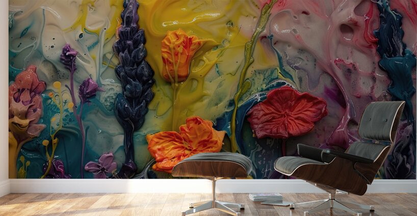 Blooming Chromatic Meadow J54H9N 57 Wall Murals