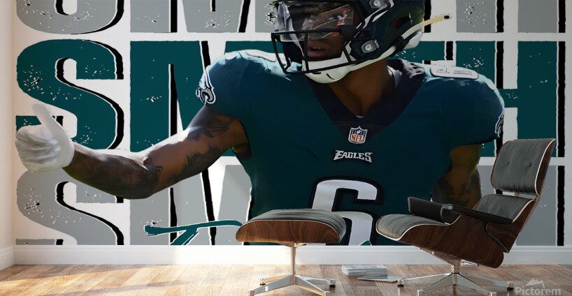 Vintage Devonta Smith 6 Philadelphia Eagles Wall Murals