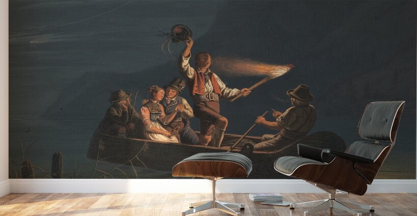 Nächtliche Überfahrt by Carl Friedrich Moritz Müller [1807–1865] Wall Murals