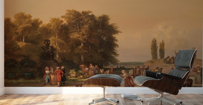 Park in the Vicinity of Paris [1848] by Charles Rochussen [1814–1894] Wall Murals