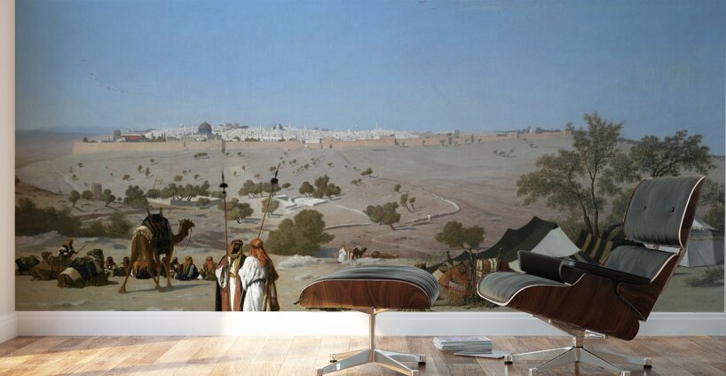 Jerusalem from the Mount of Olives [by 1880] by Charles Théodore Frère [1814–1888] Wall Murals