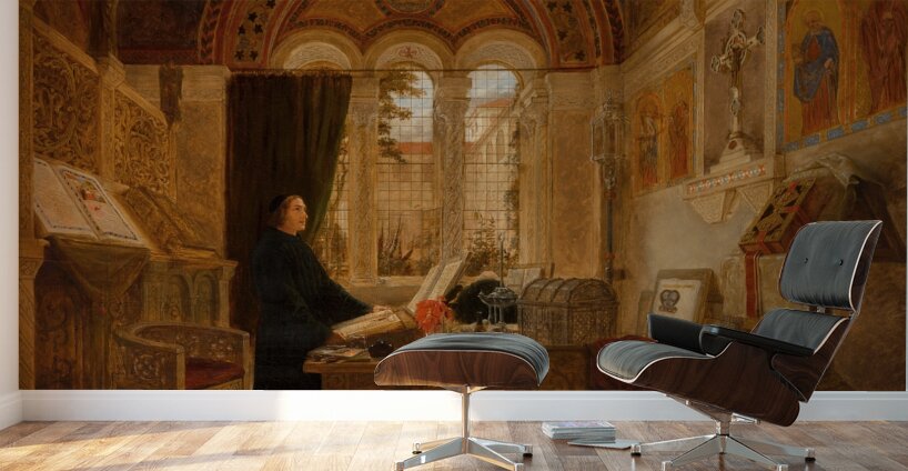 Interior of a monastery in Italy [1853] by Elmslie William Dallas [1809–1879] Wall Murals