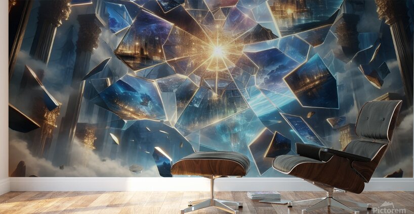 Powerful Mage Shattering Reality  Wall Murals