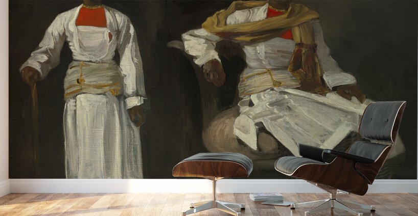 Two Studies of an Indian from Calcutta.Seated and Standing [c. 1823–1824] by Eugène Delacroix [1798–1863] Wall Murals