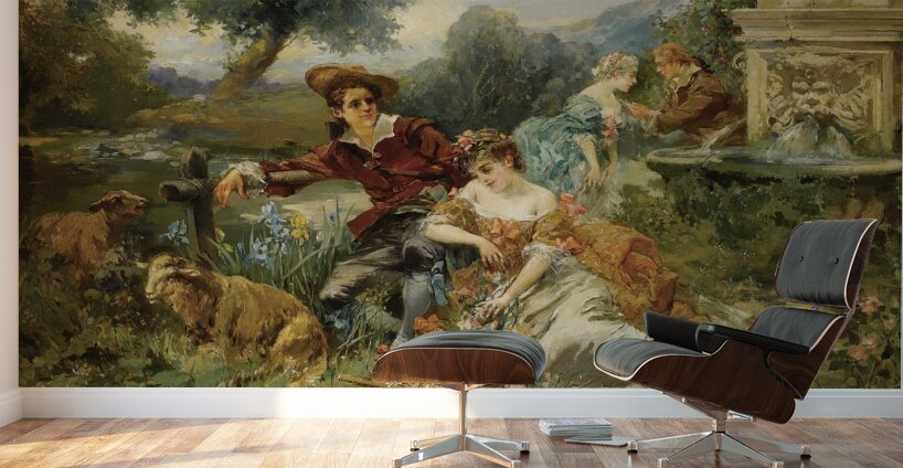 Fête Champêtre by Vicente García De Paredes [1845–1903] Wall Murals