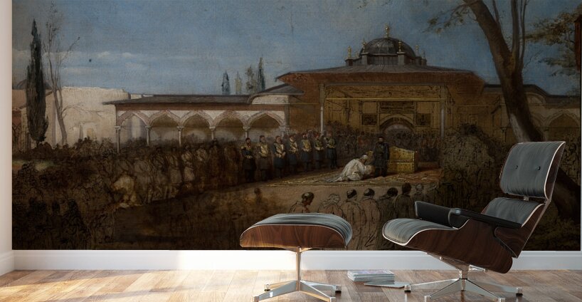 Scene with the Sultan [1865–1876] by Stanisław von Chlebowski [1835–1884] Wall Murals