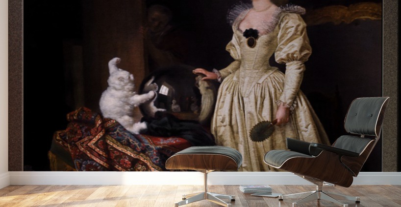 Le Chat Angora by Jean-Honore Fragonard and Marguerite Gerard Wall Murals