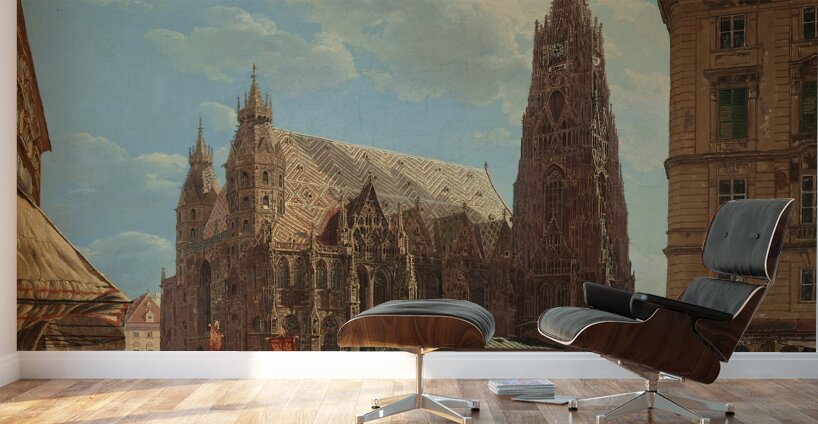 Der Stephansdom in Wien [1832] by Rudolf von Alt [1812–1905] Wall Murals