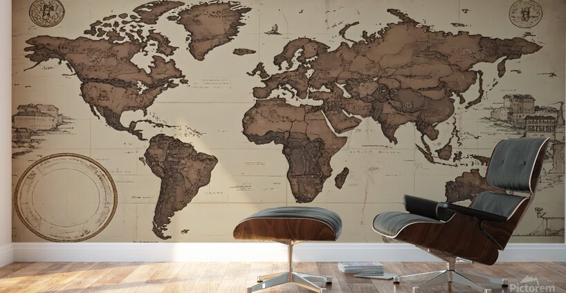 Timeless Cartography A Journey Through History.jp Wall Murals