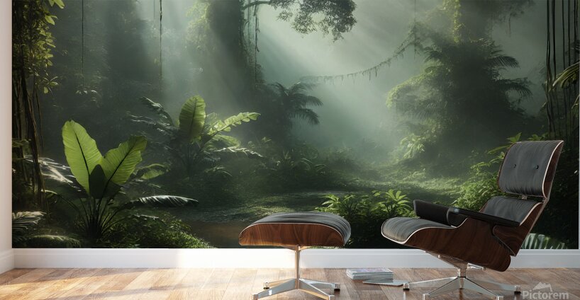 Tropical Rainforest Acrylic Giclee Print Wall Murals