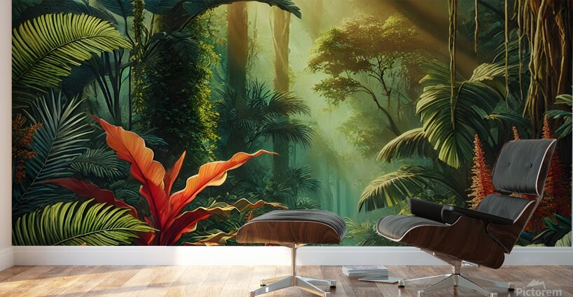 Tropical Jungle Giclee Print Wall Murals