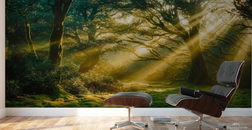 Abstract Nature Canvas Print - Modern Wall Art with Vibrant Colors & Dynamic Shapes Wall Murals