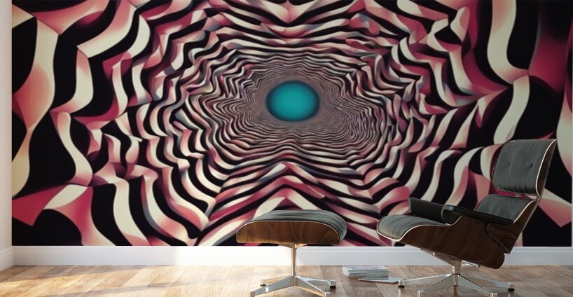 Psychedelic Tunnel Wall Murals