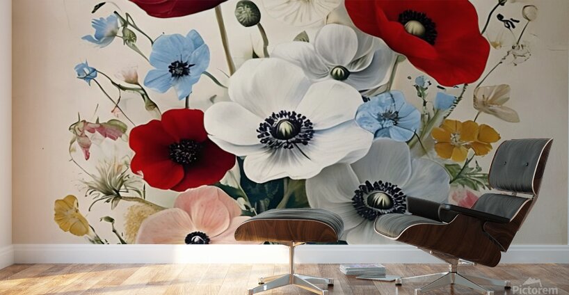  Botanical Flower Bouquet Wall Murals