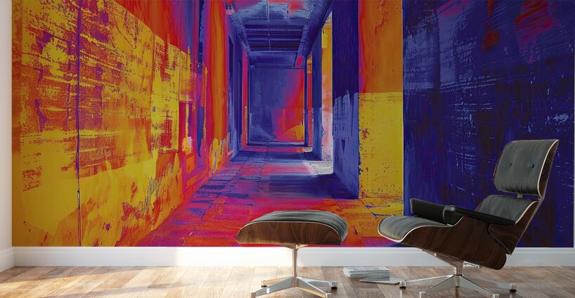 Chromatic Corridor NV93HJ 47 Wall Murals