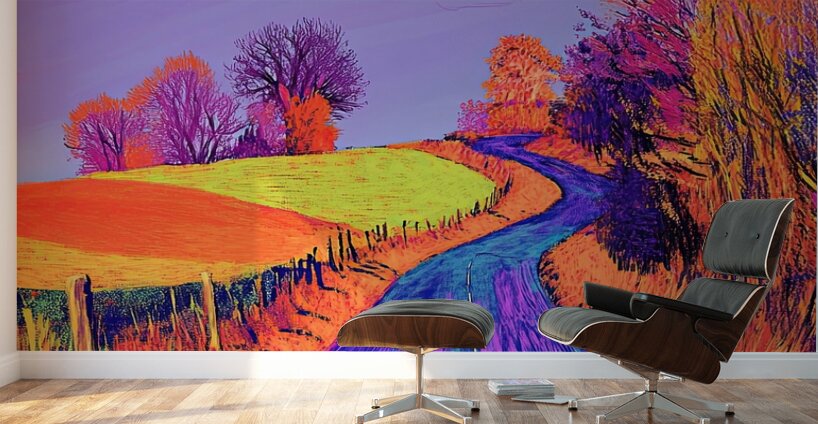 Chromatic Country Road H3N9B2 52 Wall Murals