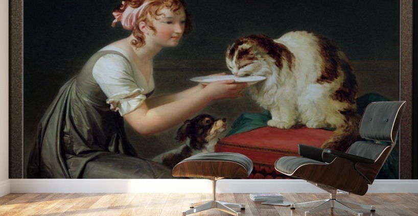 The Cats Lunch by Marguerite Gerard Wall Murals