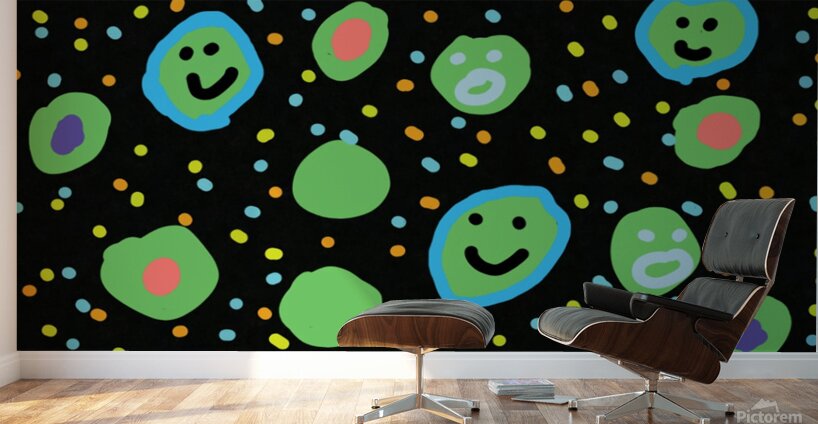 Doodle dot drawing Wall Murals