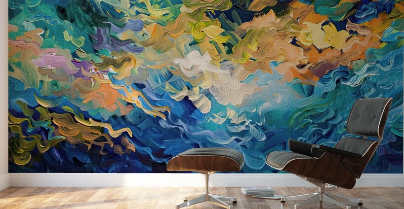 Chromatic Currents H9P4N2 48 Wall Murals